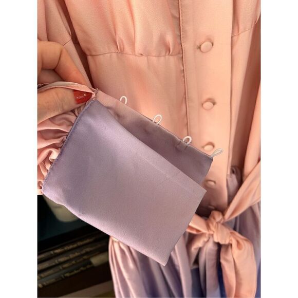 NWT Gigii’s Serenity Pink & Purple Button Front Maxi Dress Size Small MSRP $523 - Picture 6 of 9